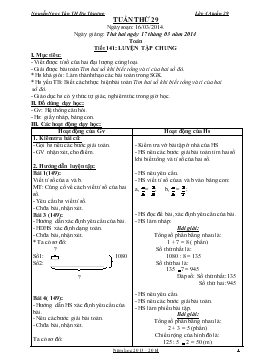 Giáo án lớp 4 - Tuần 29