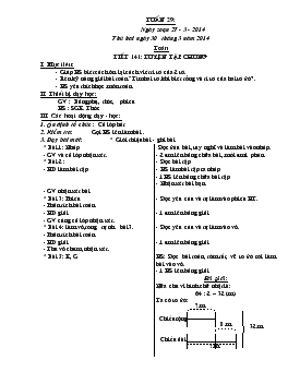 Giáo án lớp 4 - Tuần 29