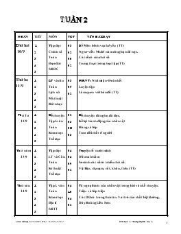 Giáo án lớp 4 - Tuần 2