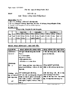 Giáo án lớp 4 - Tuần 3 năm 2013