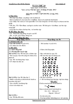 Giáo án lớp 4 - Tuần 30