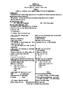 Giáo án lớp 4 - Tuần 32, 33, 34