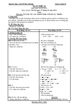 Giáo án lớp 4 - Tuần 32