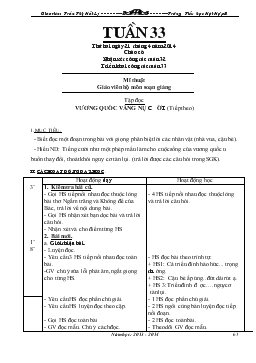 Giáo án lớp 4 - Tuần 33 - Trường Tiểu học Hội Hợp B