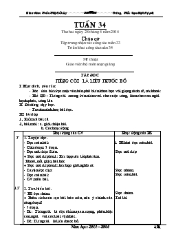 Giáo án lớp 4 - Tuần 34, 35  - Trường Tiểu học Hội Hợp B