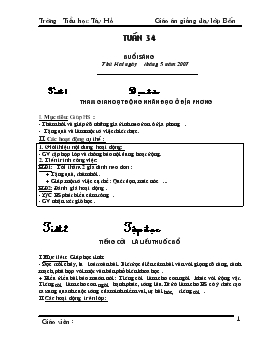 Giáo án lớp 4 - Tuần 34 năm 2007