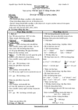 Giáo án lớp 4 - Tuần 34 năm 2014