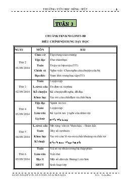 Giáo án lớp 4 - Tuần 3