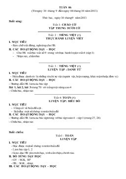 Giáo án lớp 4 - Tuần 6