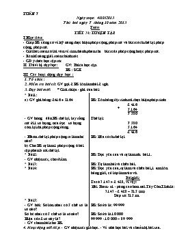 Giáo án lớp 4 - Tuần 7