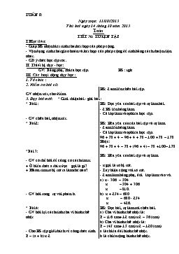 Giáo án lớp 4 - Tuần 8