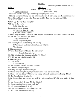 Giáo án lớp 4 - Tuần 9 năm 2010