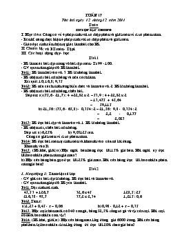 Giáo án lớp 5 - Học kỳ I - Tuần 17