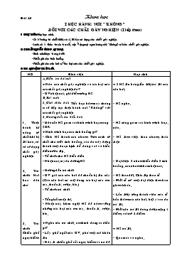 Giáo án lớp 5 môn Khoa học - Bài 10