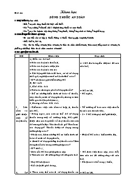 Giáo án lớp 5 môn Khoa học - Bài 11