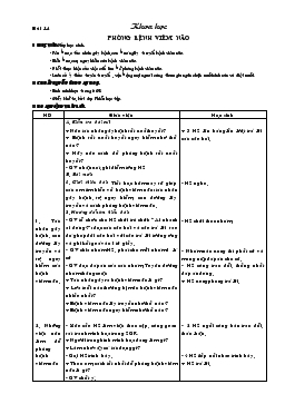 Giáo án lớp 5 môn Khoa học - Bài 14