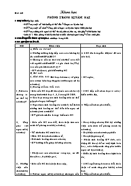 Giáo án lớp 5 môn Khoa học - Bài 18