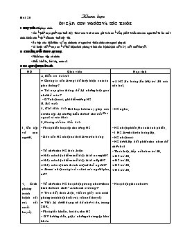 Giáo án lớp 5 môn Khoa học - Bài 20