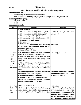 Giáo án lớp 5 môn Khoa học - Bài 21