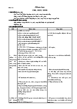 Giáo án lớp 5 môn Khoa học - Bài 22