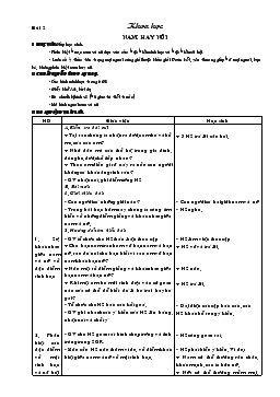 Giáo án lớp 5 môn Khoa học - Bài 2