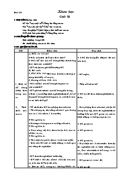 Giáo án lớp 5 môn Khoa học - Bài 30