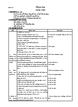 Giáo án lớp 5 môn Khoa học - Bài 31