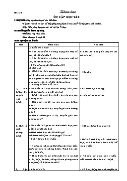 Giáo án lớp 5 môn Khoa học - Bài 33