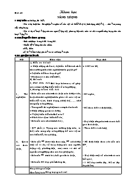 Giáo án lớp 5 môn Khoa học - Bài 40