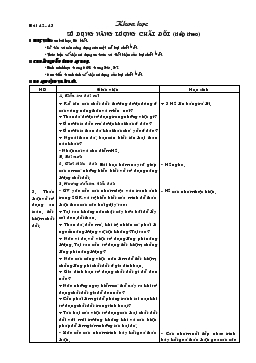 Giáo án lớp 5 môn Khoa học - Bài 42, 43