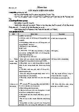 Giáo án lớp 5 môn Khoa học - Bài 46, 47