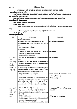 Giáo án lớp 5 môn Khoa học - Bài 48