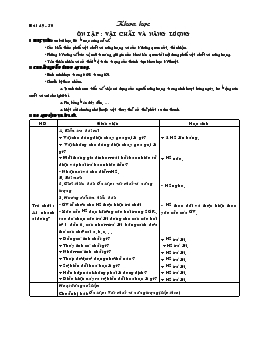 Giáo án lớp 5 môn Khoa học - Bài 49, 50