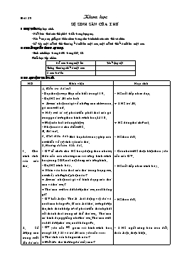 Giáo án lớp 5 môn Khoa học - Bài 59