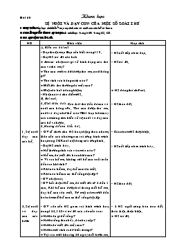 Giáo án lớp 5 môn Khoa học - Bài 60