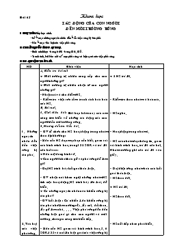 Giáo án lớp 5 môn Khoa học - Bài 65