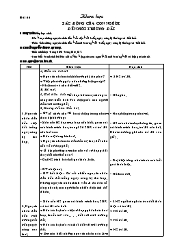 Giáo án lớp 5 môn Khoa học - Bài 66