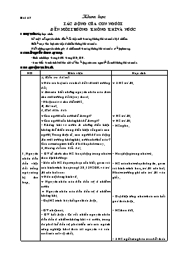 Giáo án lớp 5 môn Khoa học - Bài 67