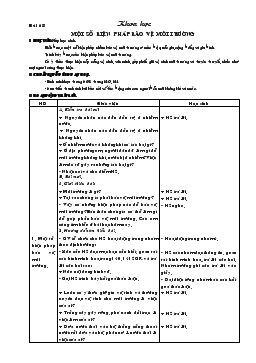 Giáo án lớp 5 môn Khoa học - Bài 68