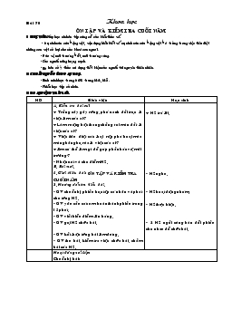 Giáo án lớp 5 môn Khoa học - Bài 70