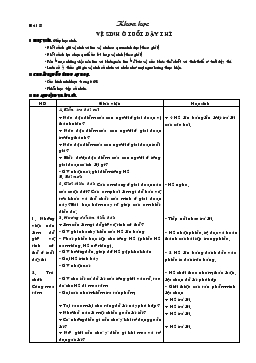 Giáo án lớp 5 môn Khoa học - Bài 8