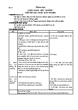 Giáo án lớp 5 môn Khoa học - Bài 9