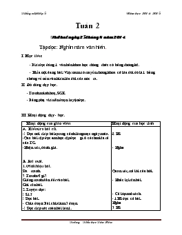 Giáo án lớp 5 môn Tiếng Việt tuần 2