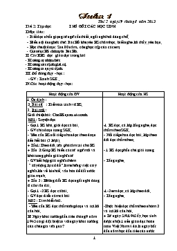 Giáo án lớp 5 - Tuần 1 năm 2013