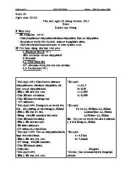 Giáo án lớp 5 tuần 10 năm 2013 - 2014