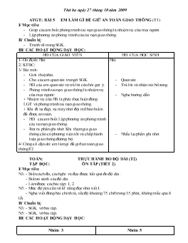 Giáo án lớp 5 - Tuần 10, thứ ba