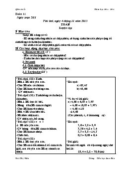 Giáo án lớp 5 tuần 11 năm 2013 - 2014