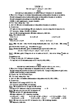 Giáo án lớp 5 - Tuần 12 năm 2011