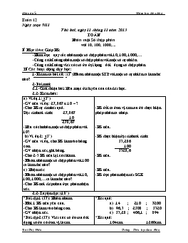 Giáo án lớp 5 tuần 12 năm 2013 - 2014