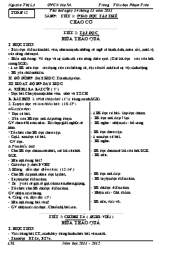 Giáo án lớp 5 - Tuần 12